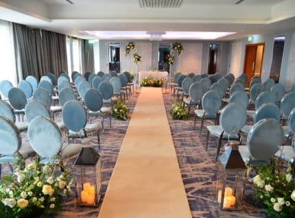 Civil Ceremony Garden Room Set Up